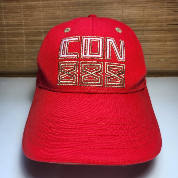 Olympic Hat Cap Canada Hbc Red Hook and Loop Adjustable Embroidered Logos - Picture 1 of 9